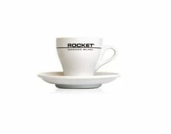 ROCKET Flat White Tasse Mit Untertasse In Weiß
